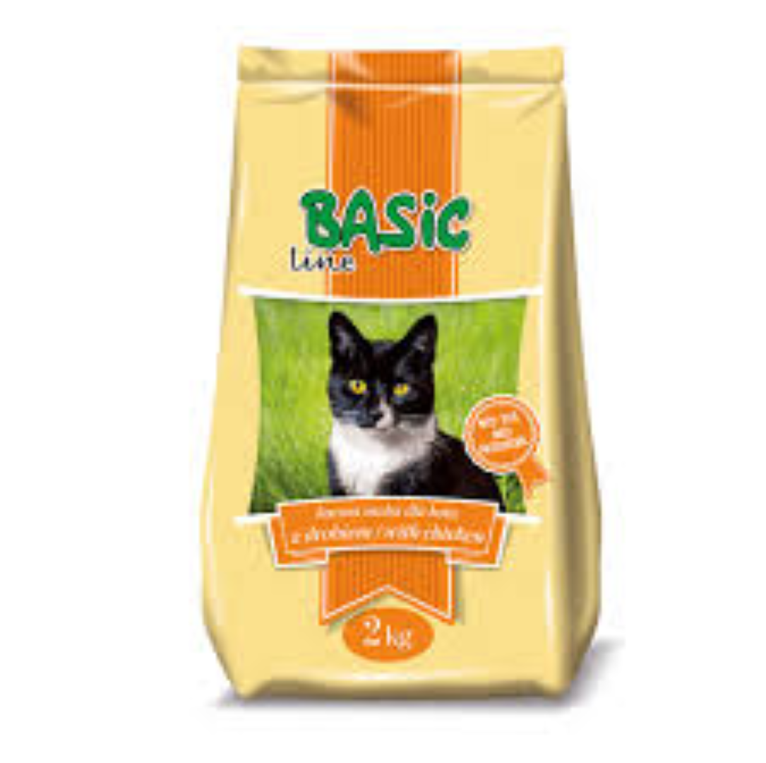 BASIC LINE DRY CAT FOOD WITH CHICKEN 2KG